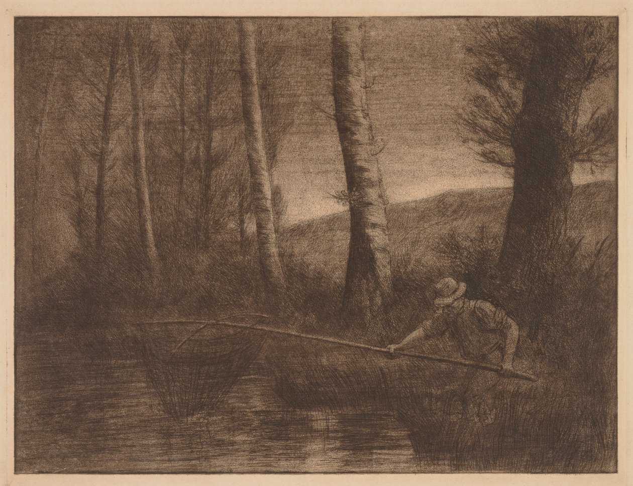 A hal a karikás hálóban alkotó: Alphonse Legros