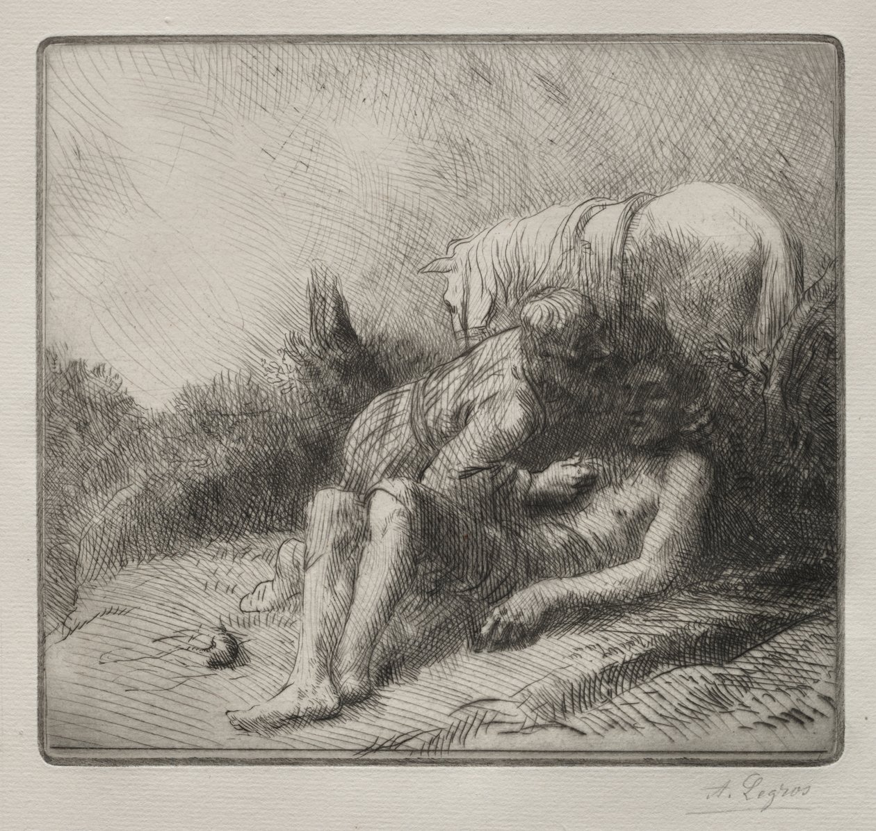 Az irgalmas szamaritánus alkotó: Alphonse Legros