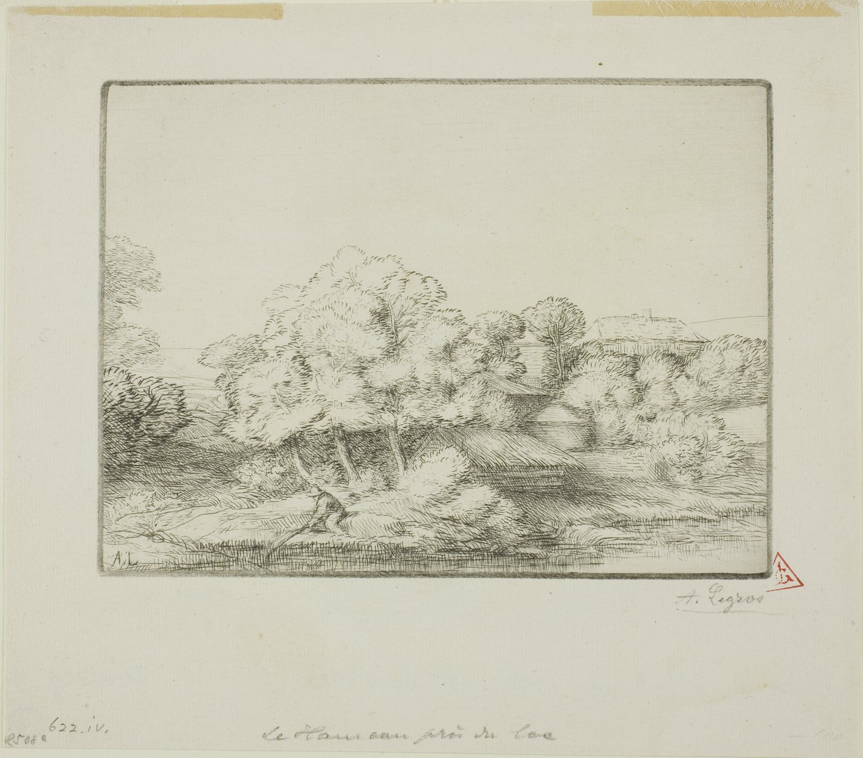 A Hamlet a tó mellett alkotó: Alphonse Legros