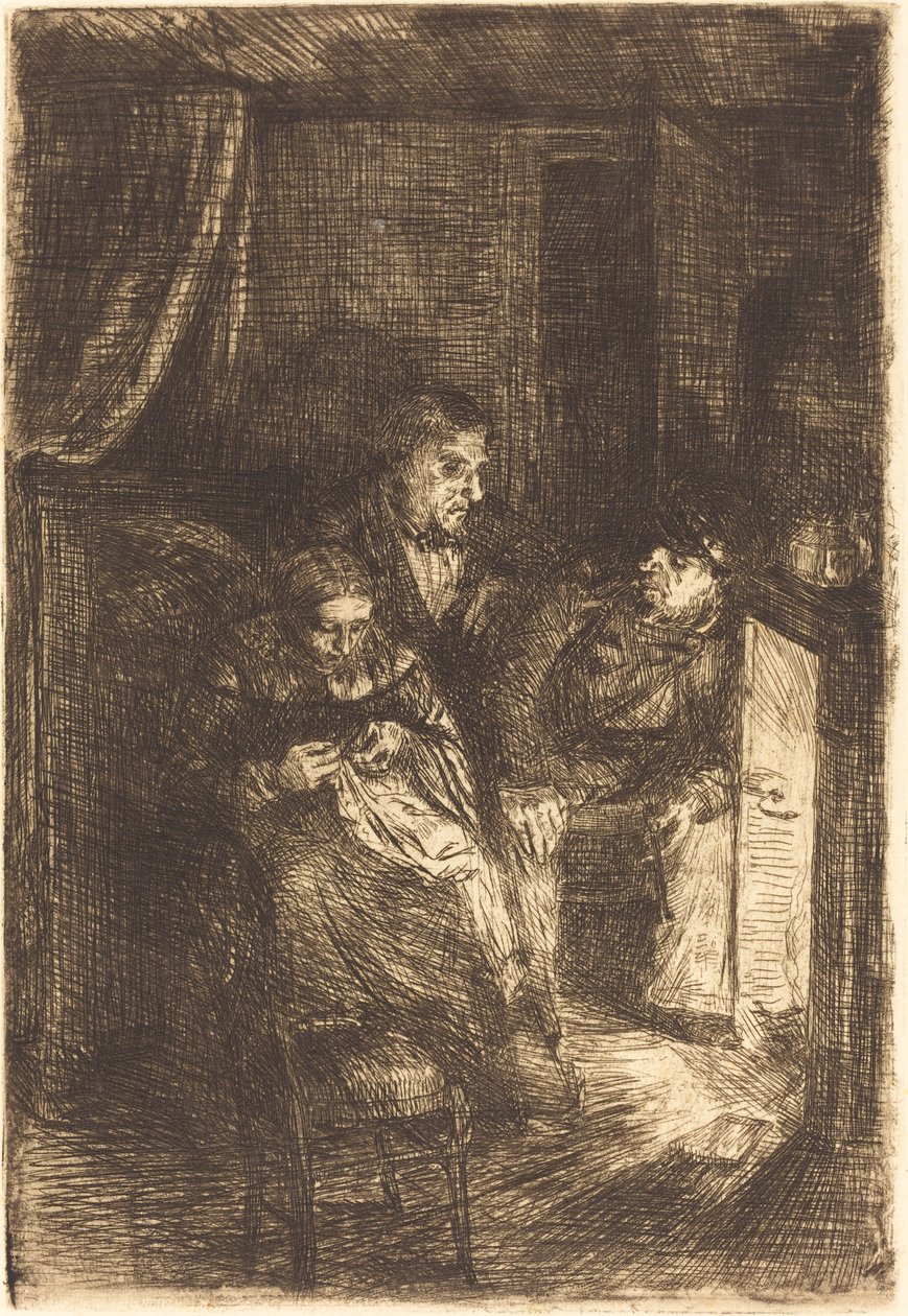 A kandalló (Le foyer) alkotó: Alphonse Legros