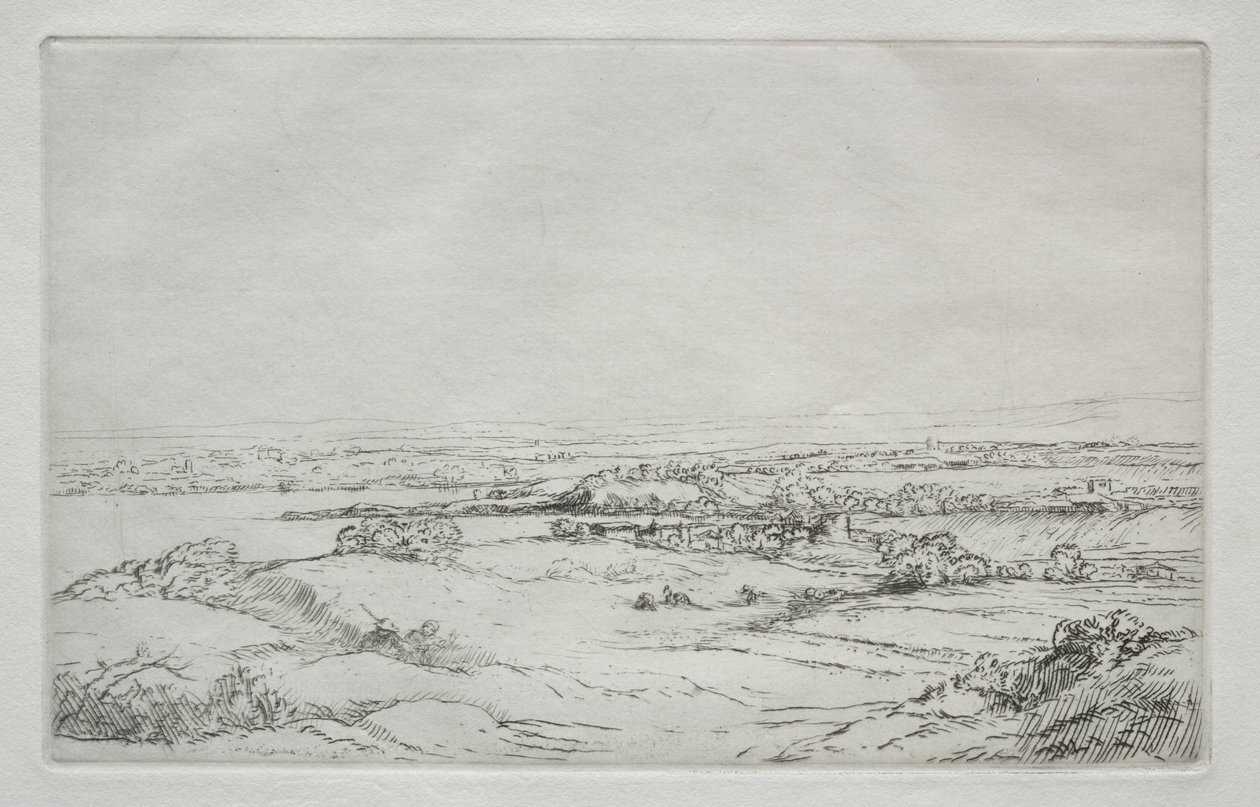 A rét a tó mellett alkotó: Alphonse Legros