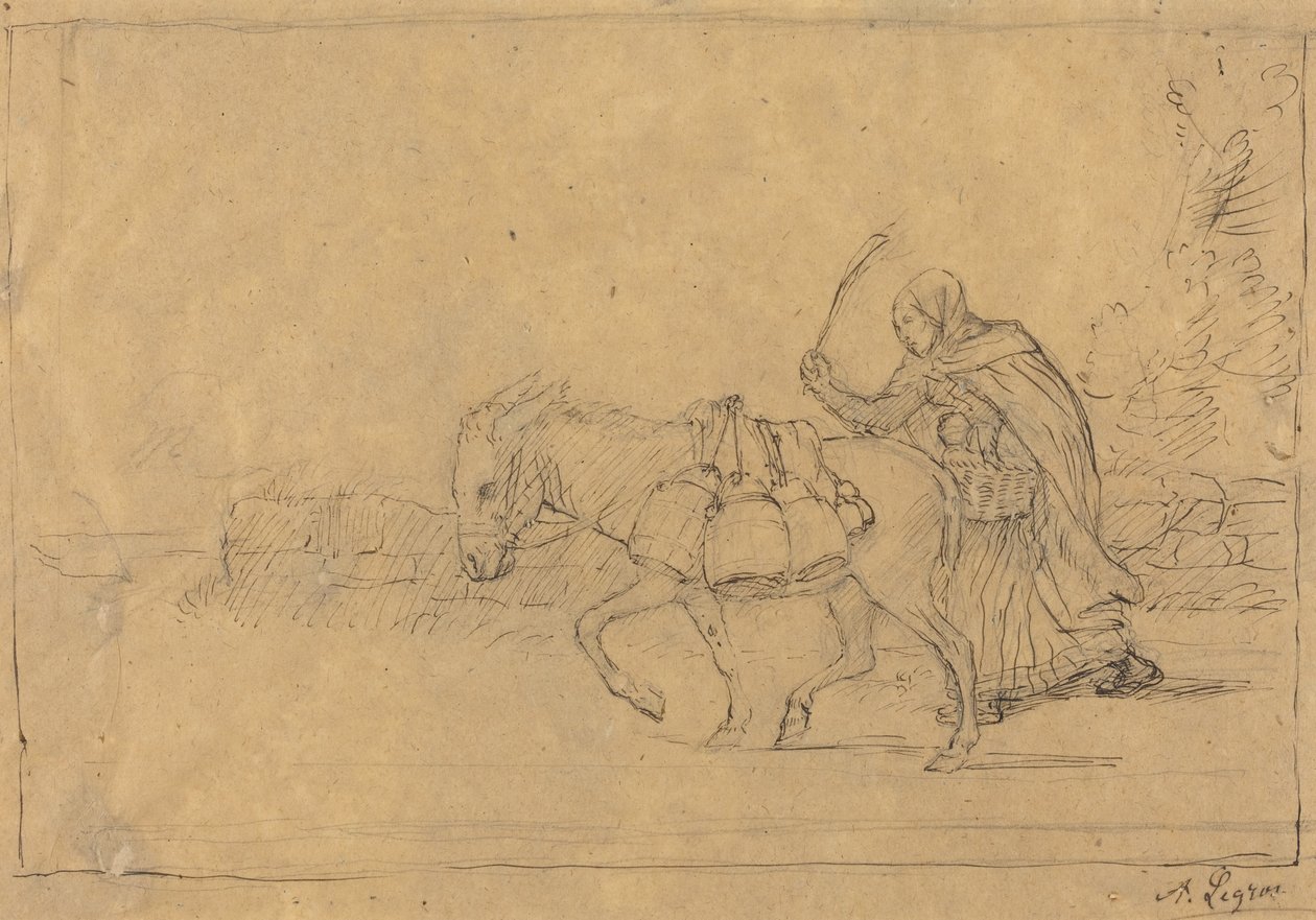 A boulogne-i tejeslány. alkotó: Alphonse Legros