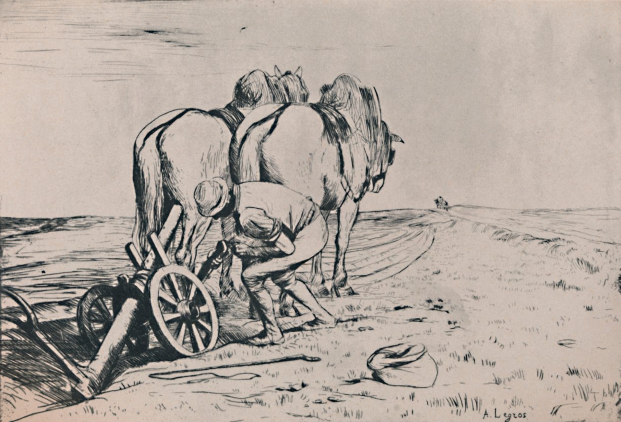 Az eke, 19. század közepe-vége, 1946 alkotó: Alphonse Legros