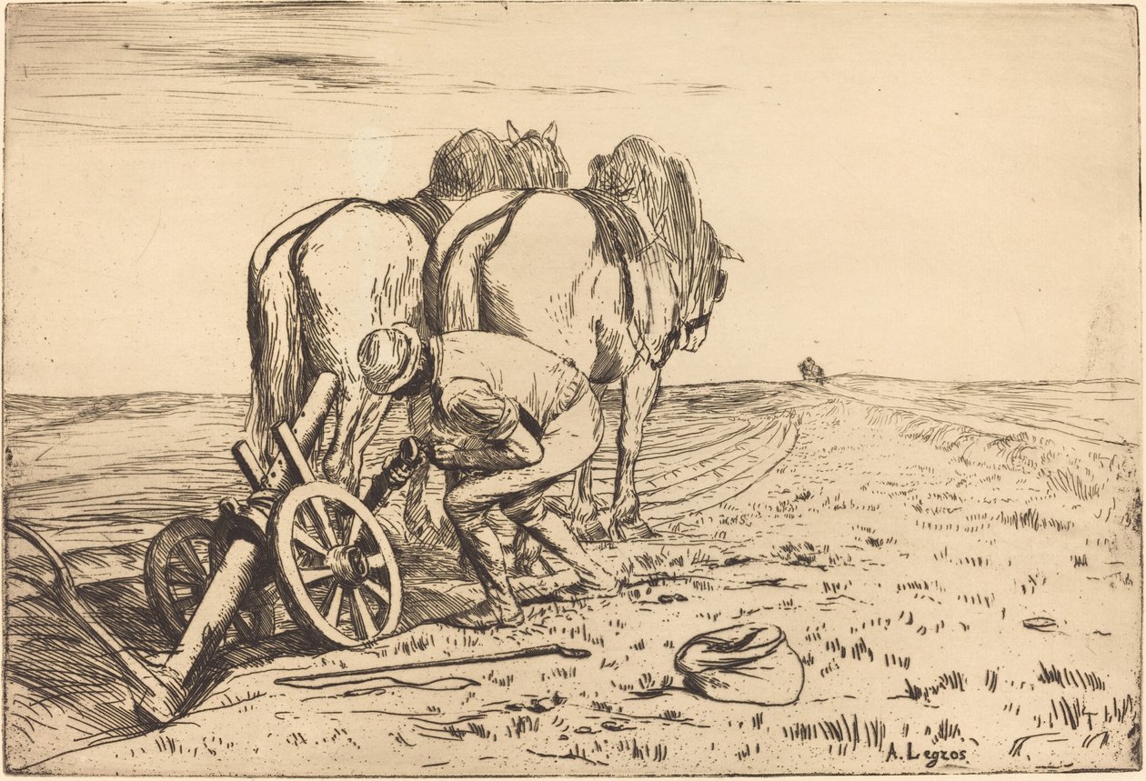 Az eke (La charrue) alkotó: Alphonse Legros