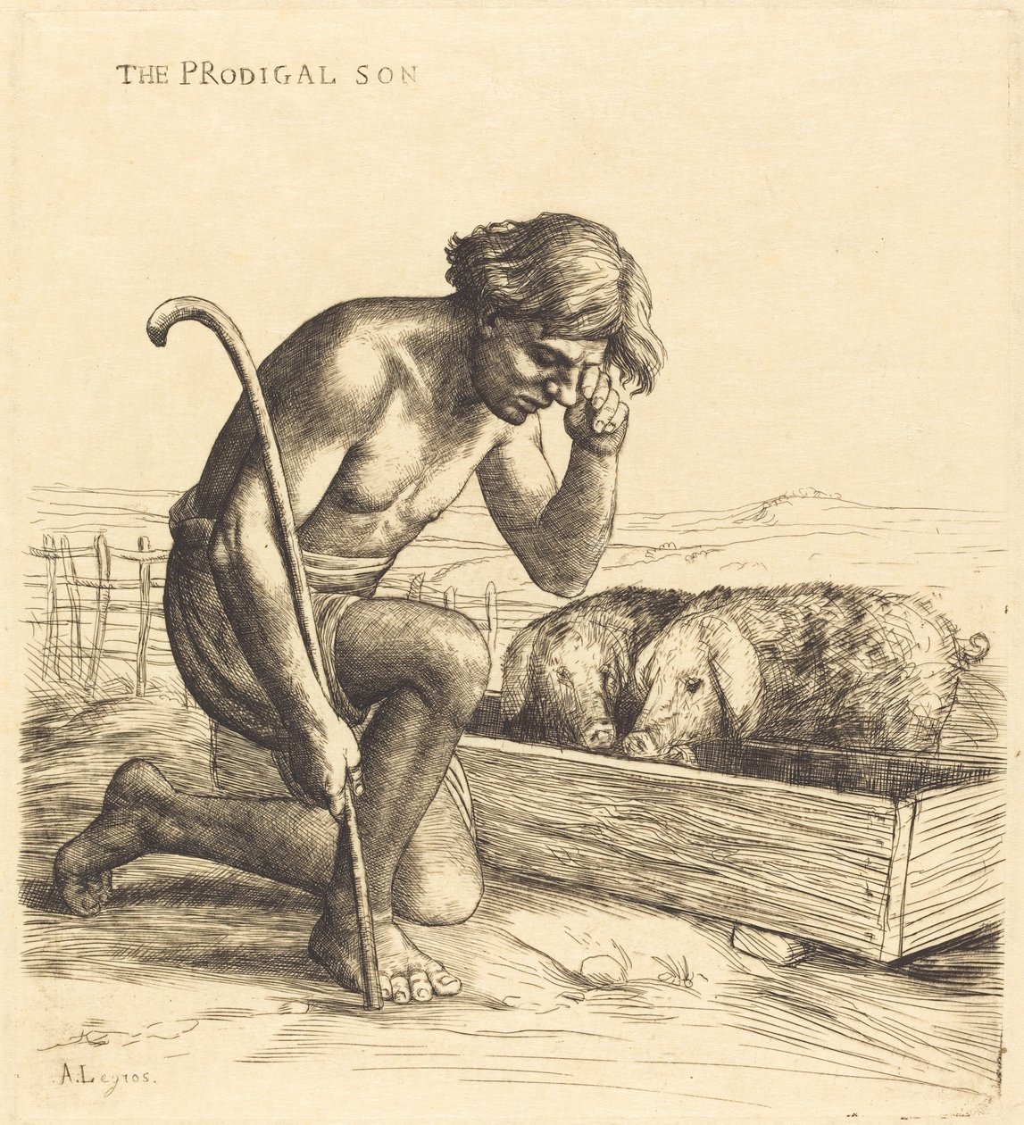 A tékozló fiú, 1. lemez alkotó: Alphonse Legros