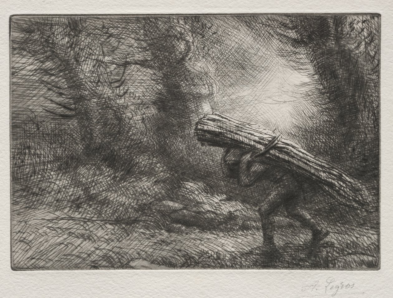 A visszatérés a kunyhóba alkotó: Alphonse Legros