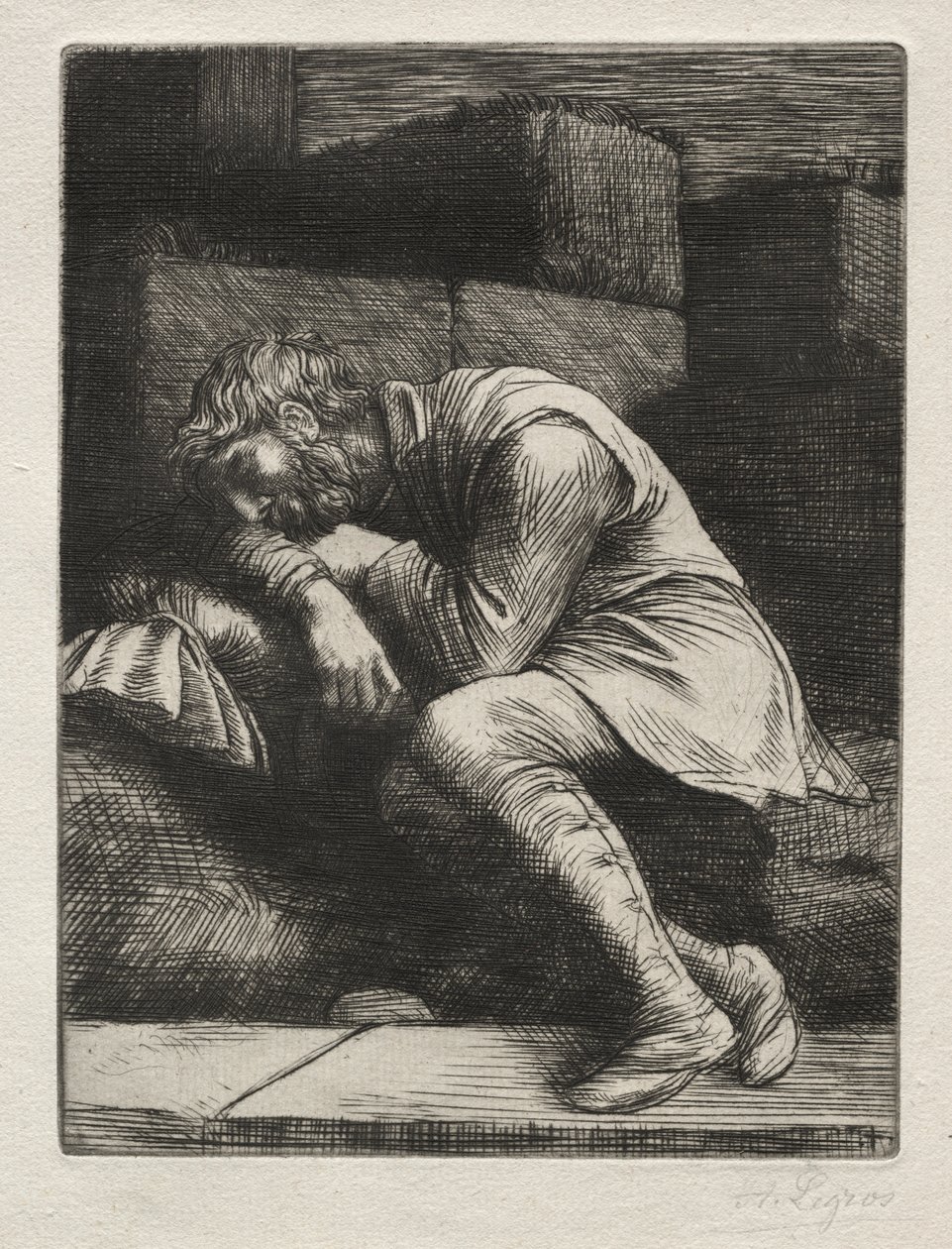 Az alvó koldus alkotó: Alphonse Legros