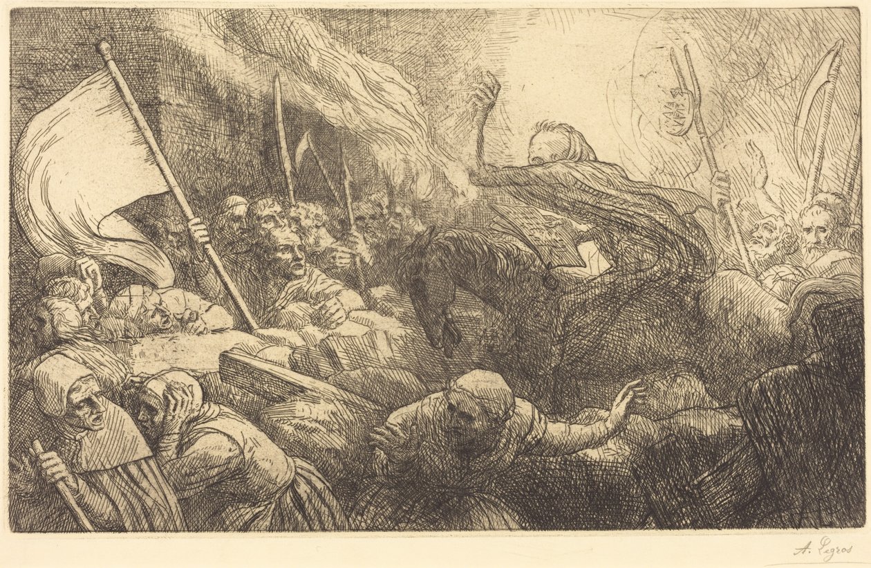 A halál diadala: Kiáltvány alkotó: Alphonse Legros