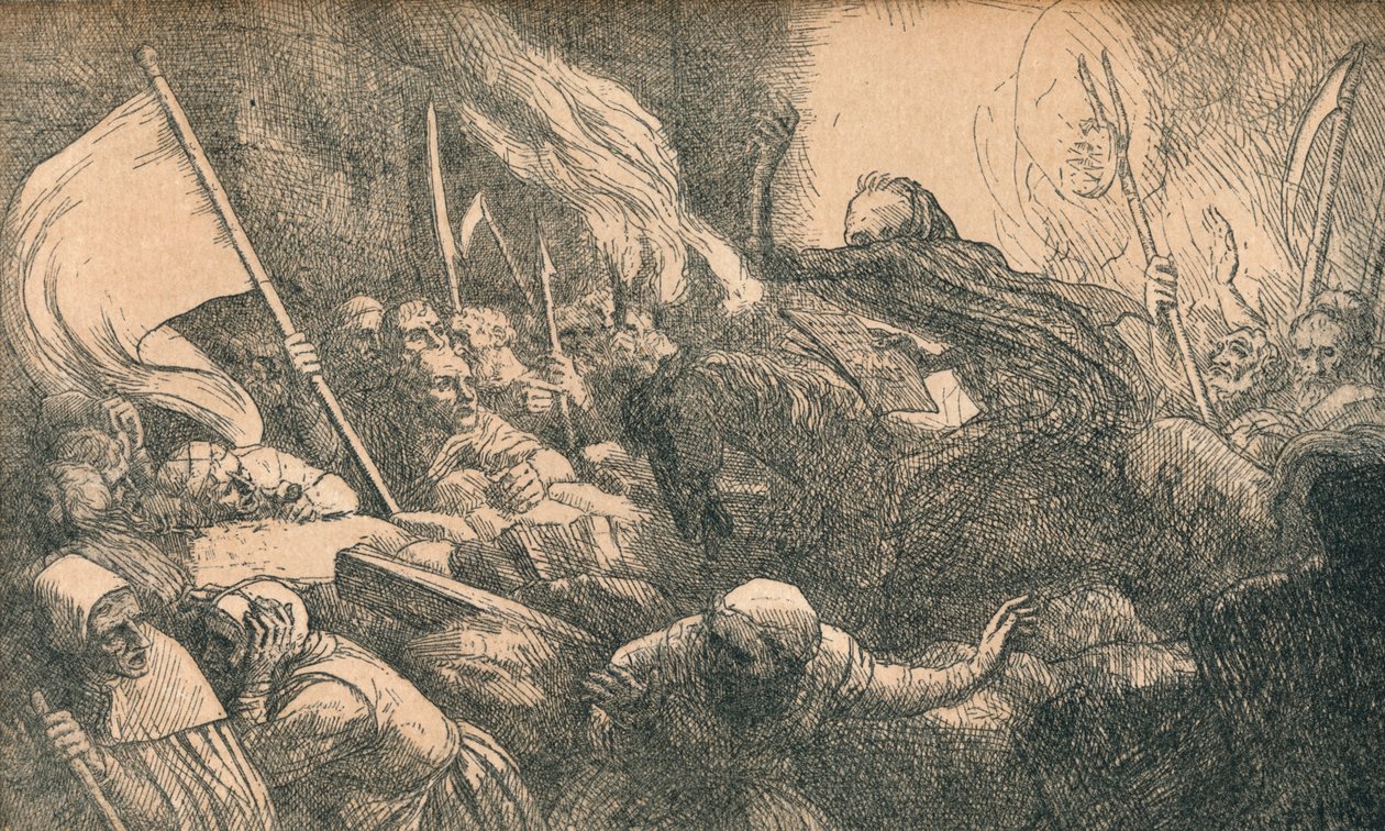 A halál diadala, A kiáltvány, c1885 alkotó: Alphonse Legros
