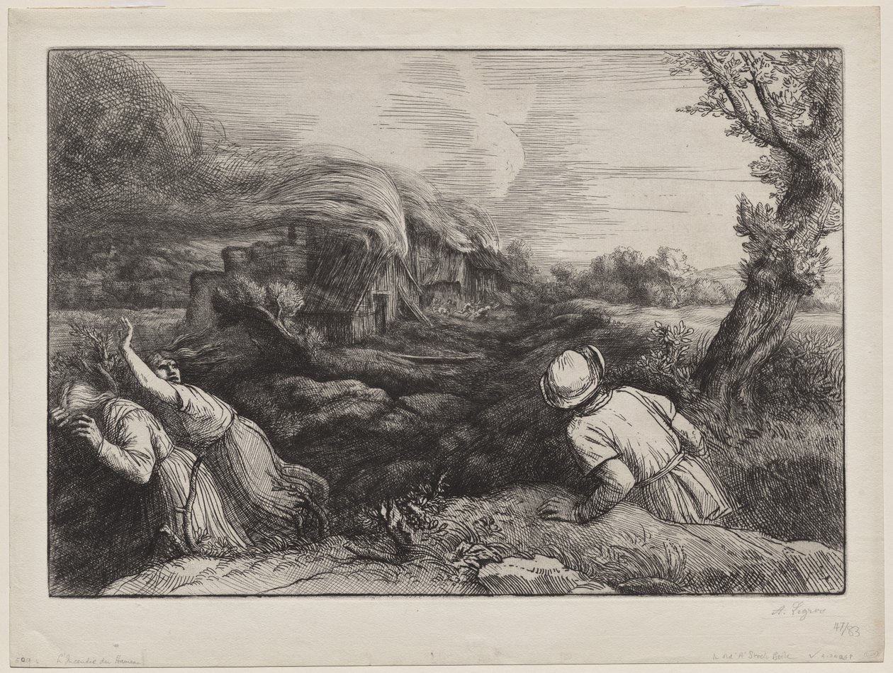 A falu lángokban alkotó: Alphonse Legros