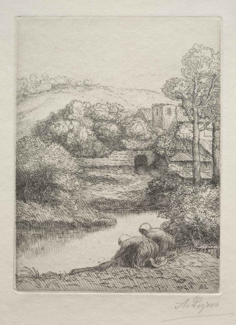 A Mosóhely, a Mosónők (Le Lavoir, Dite "Les Laveuses") alkotó: Alphonse Legros