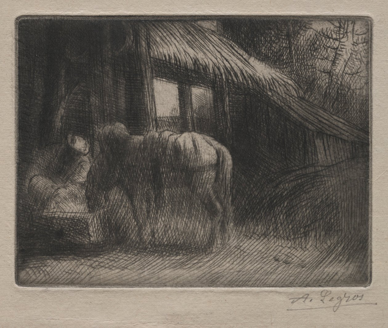 Az öntözőhely 2. tányér. alkotó: Alphonse Legros
