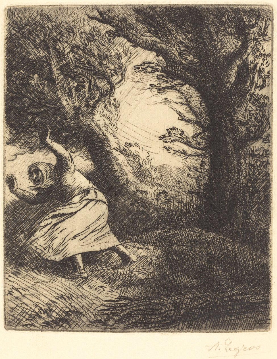 Mennydörgés (Egy villám) alkotó: Alphonse Legros