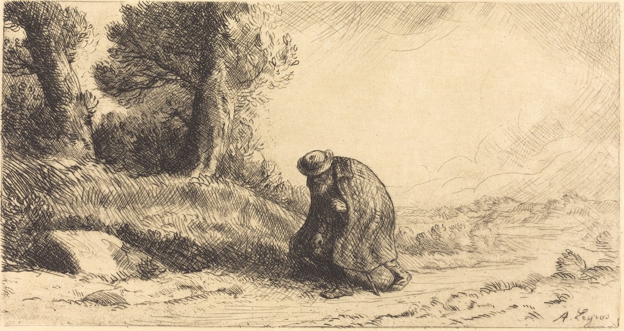 Vagabond egy sávon haladva alkotó: Alphonse Legros