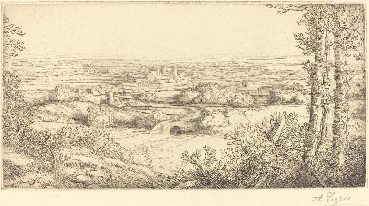 Völgy Burgundiában alkotó: Alphonse Legros