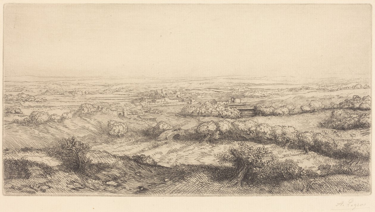 Völgy Burgundiában (Egy völgy Burgundiában) alkotó: Alphonse Legros