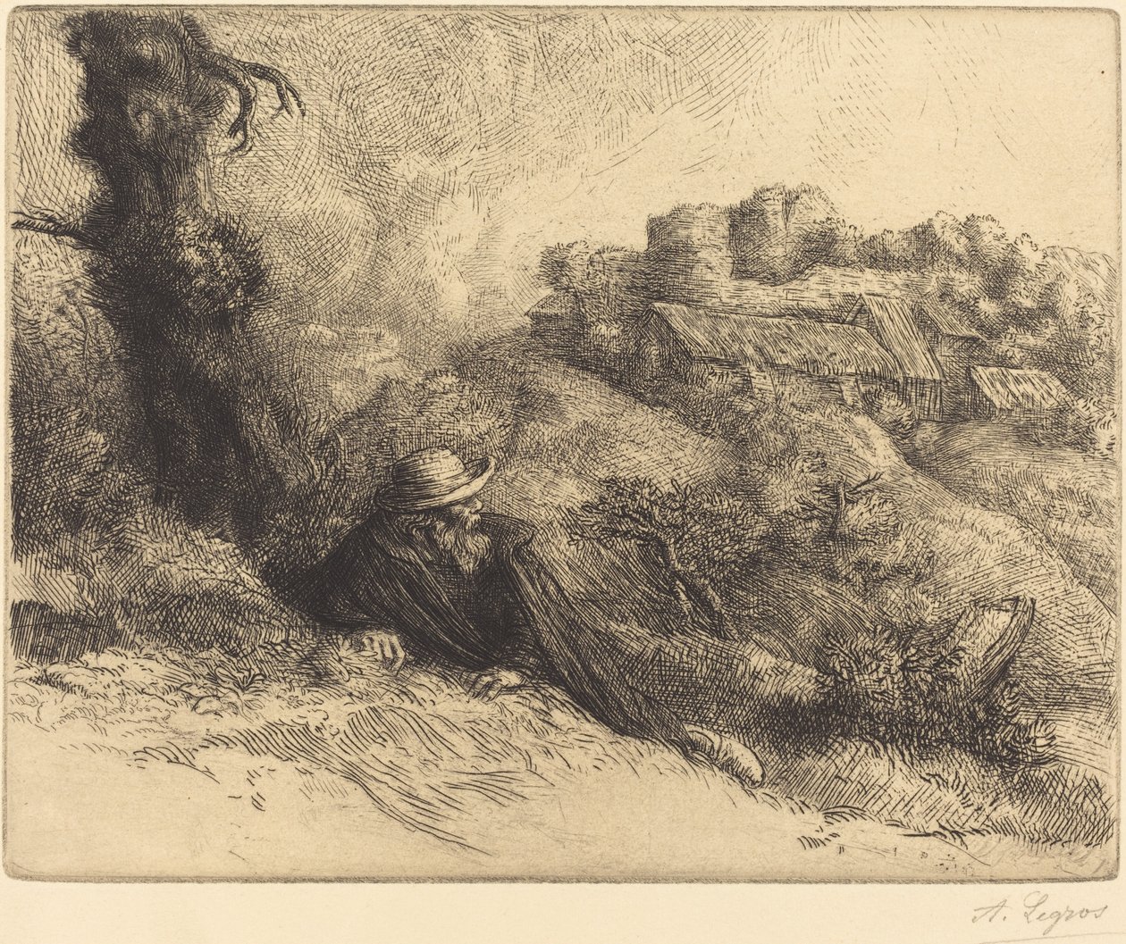 Kilátás egy kastélyra (Chateau des Revenants) alkotó: Alphonse Legros