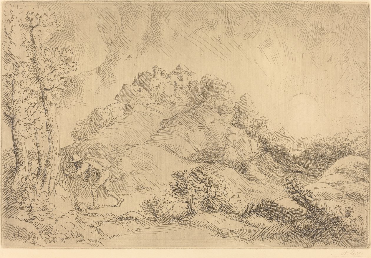 Kilátás egy farmra (La ferme de Beauchamp) alkotó: Alphonse Legros