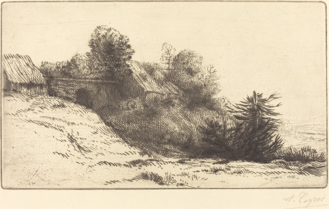 Kilátás egy farmra, 2. tábla alkotó: Alphonse Legros