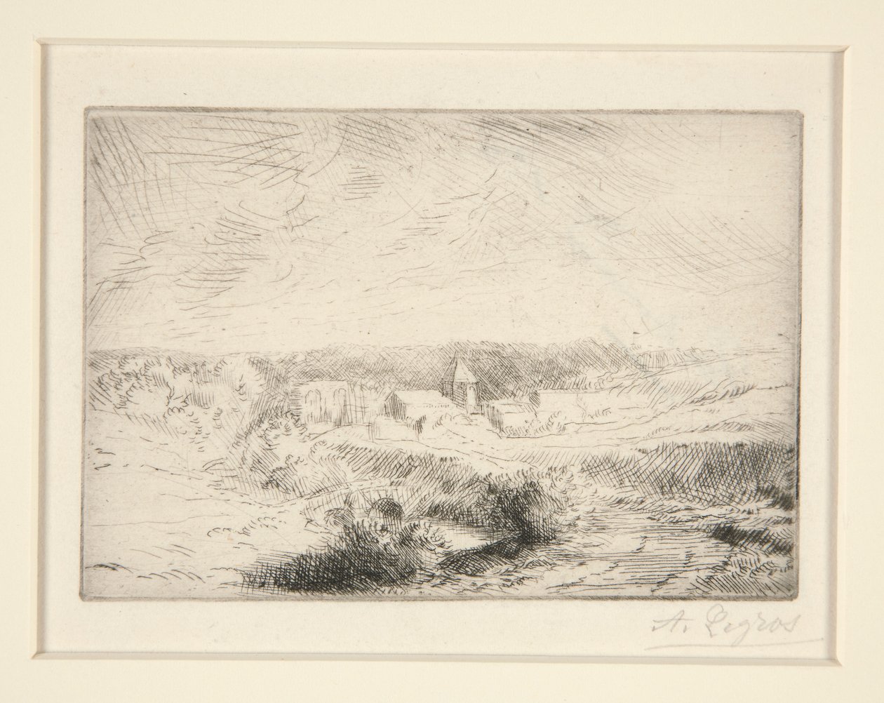 Village de Wimille, pres Boulogne (Wimille falu Boulogne közelében) alkotó: Alphonse Legros