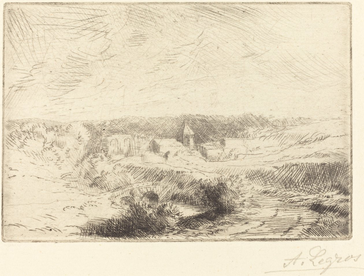 Wimille falu, Boulogne közelében Village de Wimille, pres Boulogne. alkotó: Alphonse Legros