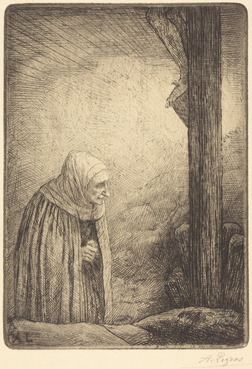 Nő a kereszt lábánál (Femme au calvaire) alkotó: Alphonse Legros