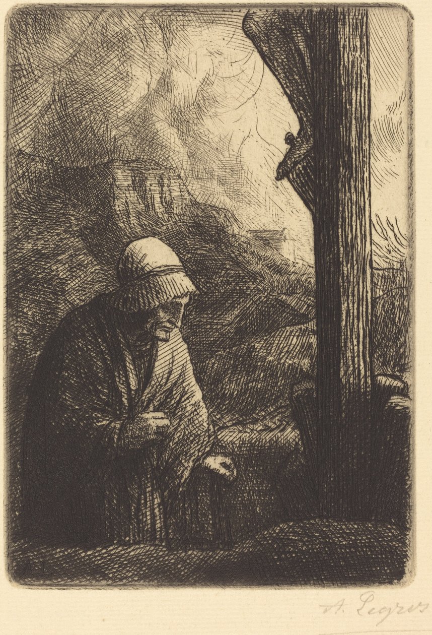 Nő a kereszt tövében Femme au calvaire. alkotó: Alphonse Legros
