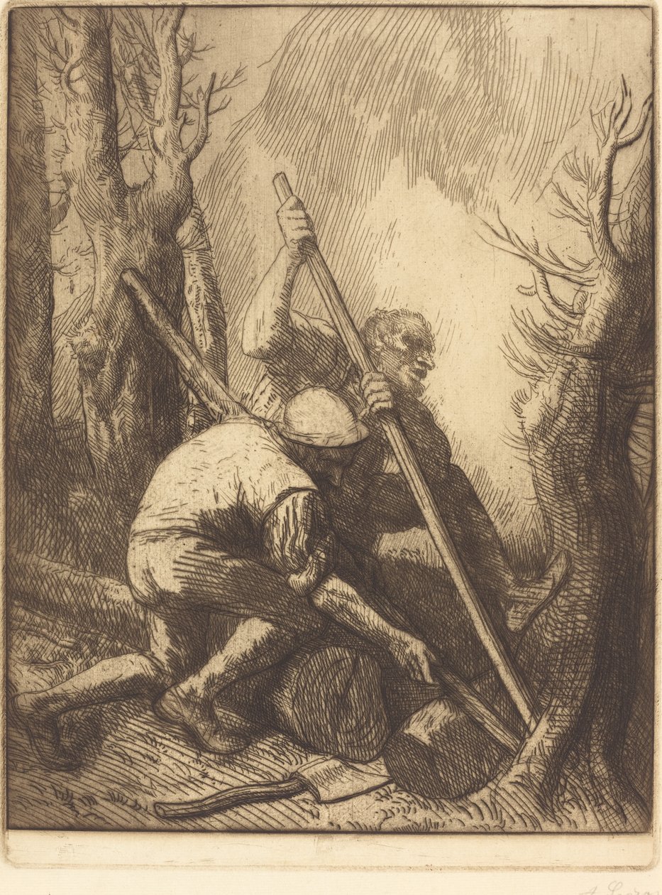Favágók, 3. lemez (Les bucherons) alkotó: Alphonse Legros