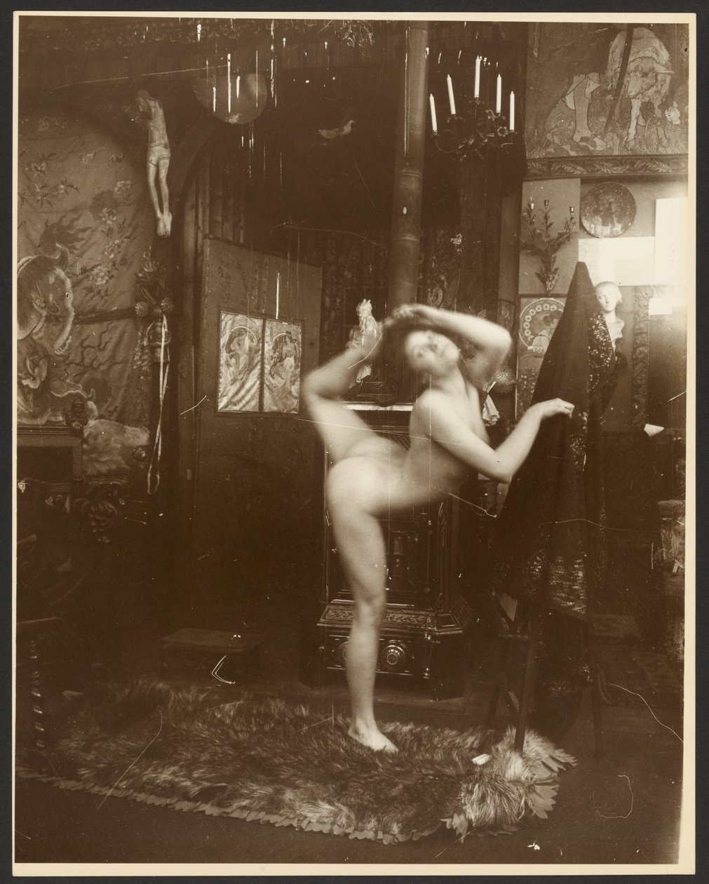 [Akt női modell mint balerina, Párizs] alkotó: Alphonse Maria Mucha