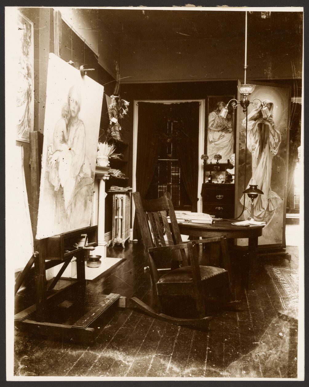 [Alphonse-Marie Mucha műterme, New York City] alkotó: Alphonse Maria Mucha