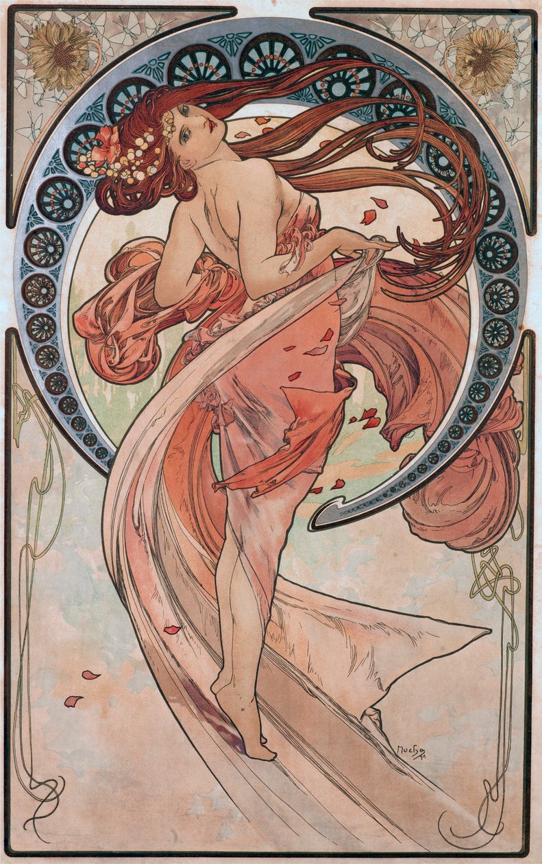 Tánc (rózsa) alkotó: Alphonse Mucha