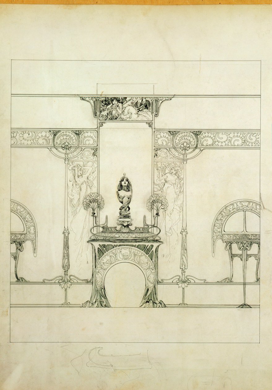 Design a Fouquet ékszerész butikja számára ... alkotó: Alphonse Marie Mucha
