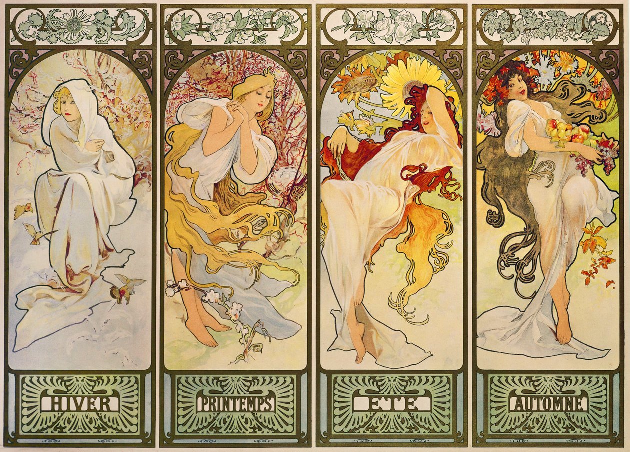 Az évszakok alkotó: Alphonse Marie Mucha