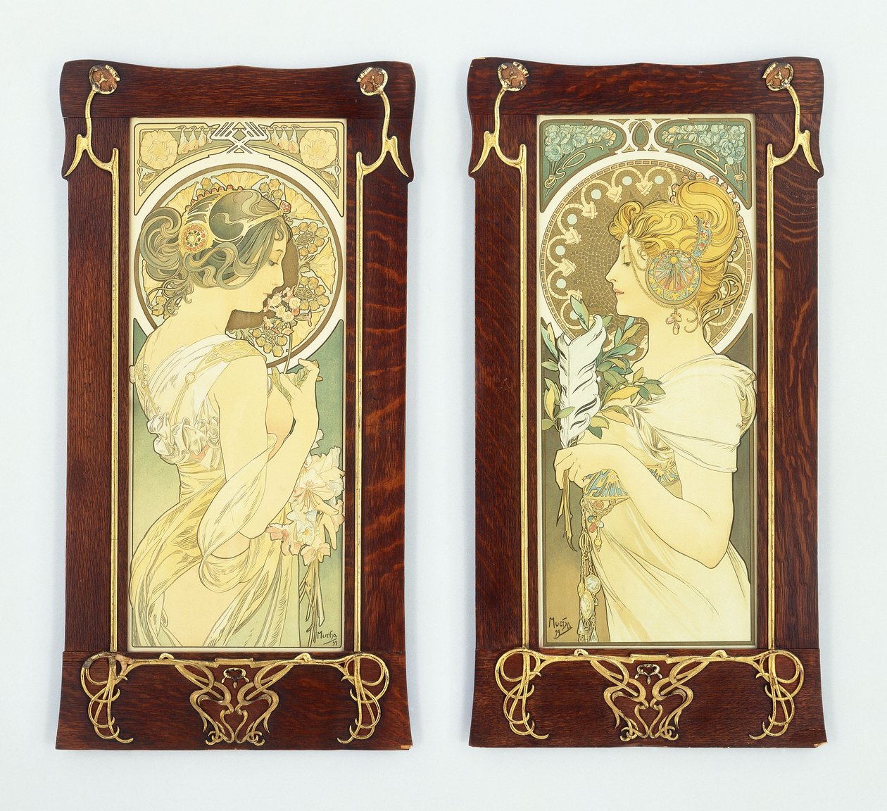 A kankalin és a toll; Tavasz és a toll, 1899 alkotó: Alphonse Mucha