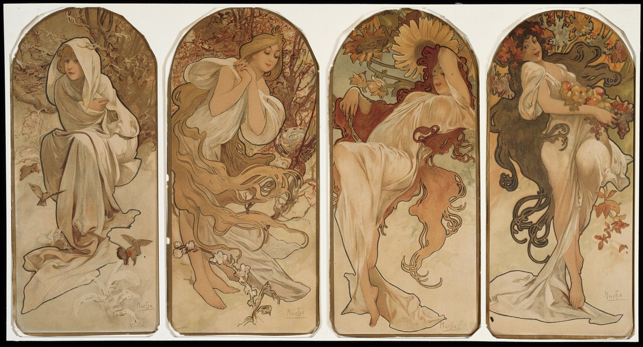 Az évszakok alkotó: Alphonse Marie Mucha