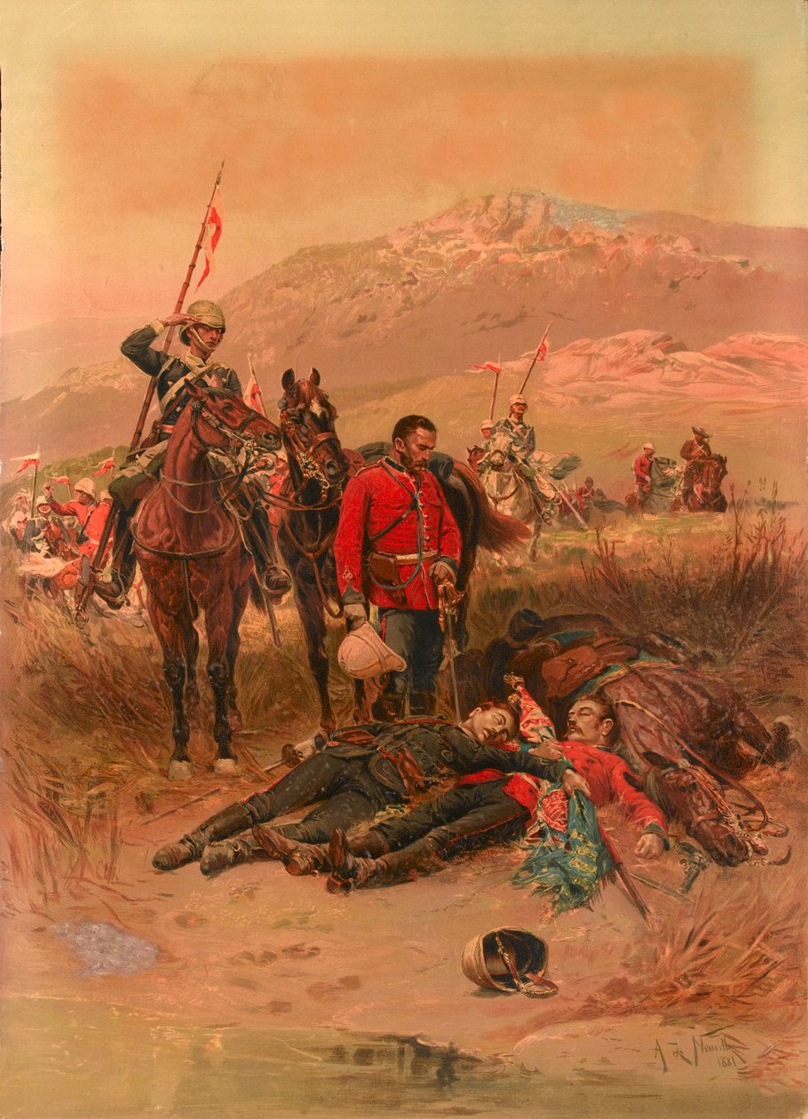 „A bátrak utolsó álma”, Isandlwana, Zulu háború alkotó: Alphonse Marie de Neuville