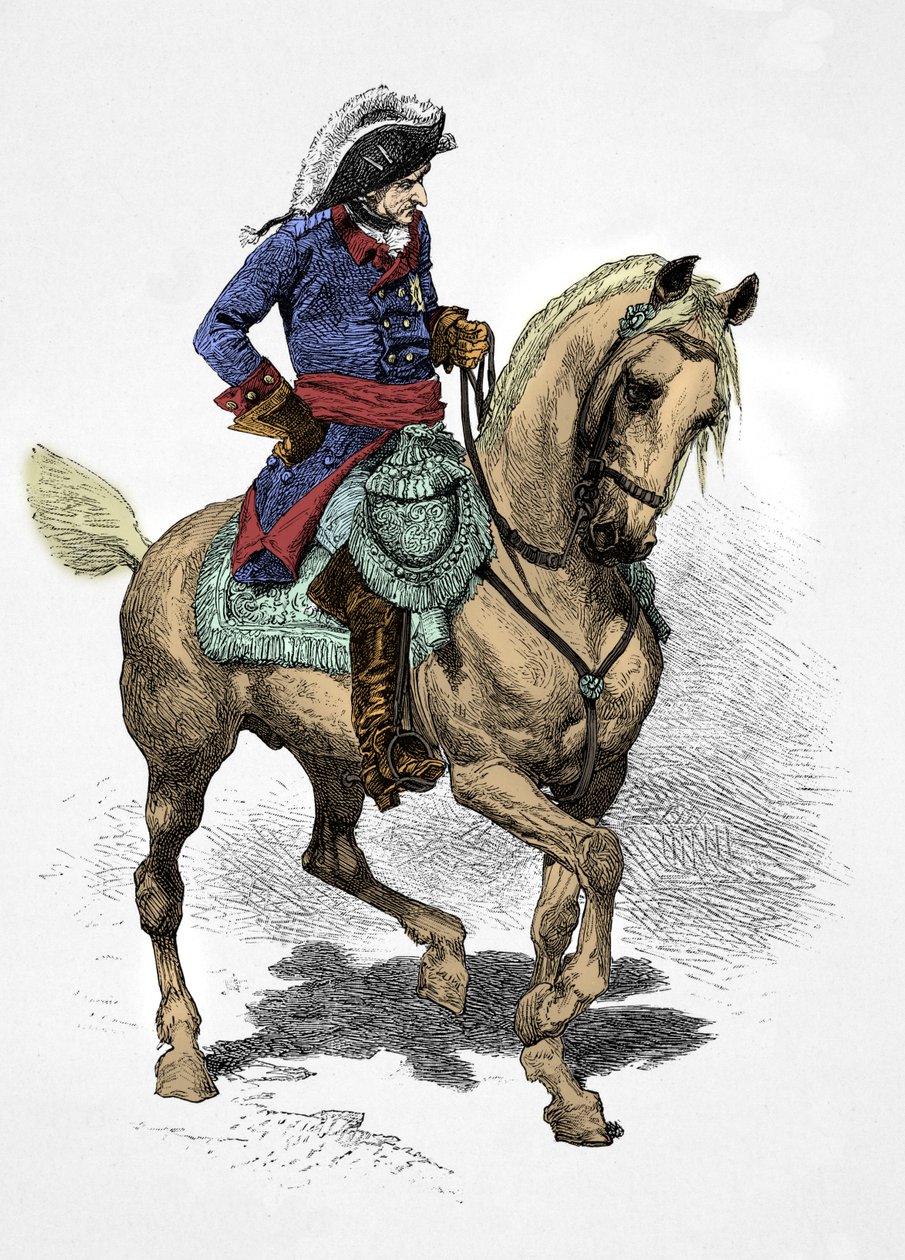 2. Frigyes porosz király portréja (metszet) alkotó: Alphonse Marie de Neuville