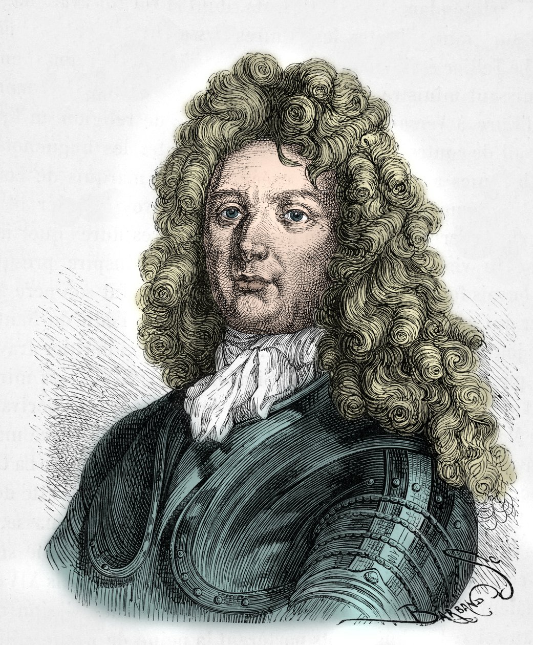 Sebastien Le Prestre, Marquis de Vauban portréja (metszet) alkotó: Alphonse Marie de Neuville