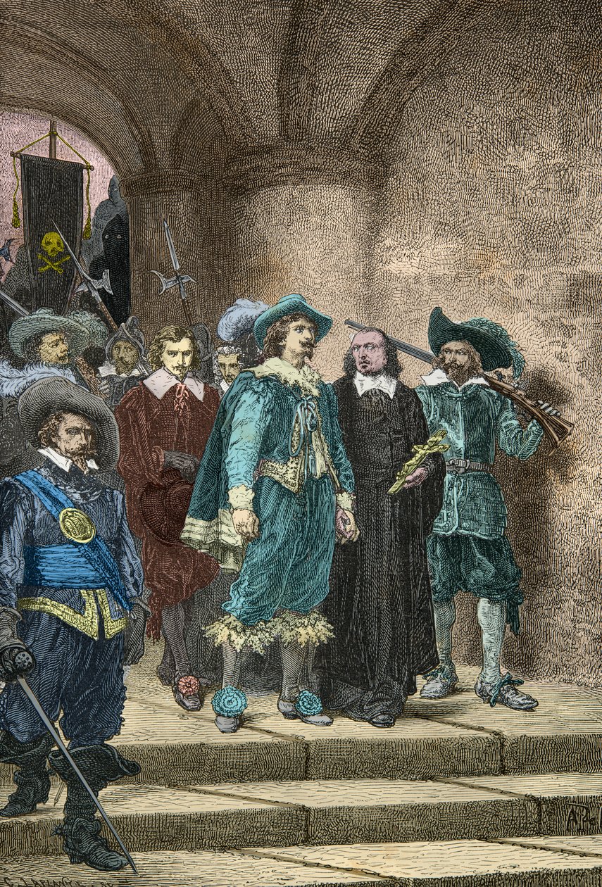 Cinq Mars márki és Francois Auguste de Thou útban kivégzésük felé alkotó: Alphonse Marie de Neuville