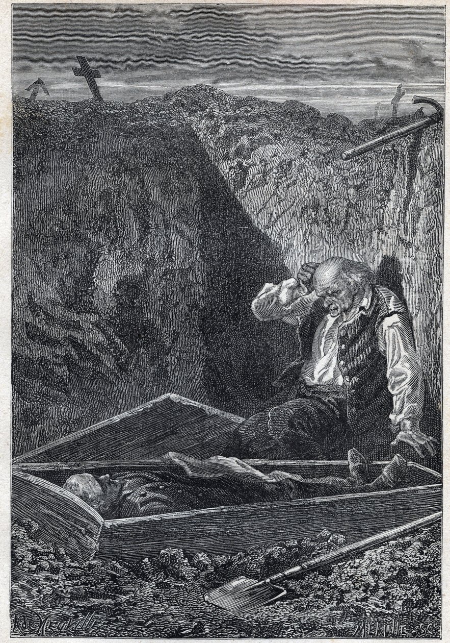 A temetők azt veszik, amit kapnak – Illusztráció: Alphonse De Neuville (1835-1885) a „Les miserables” című művéhez – Második rész: Cosette, Victor Hugo (1802-1885) 1862 alkotó: Alphonse Marie de Neuville