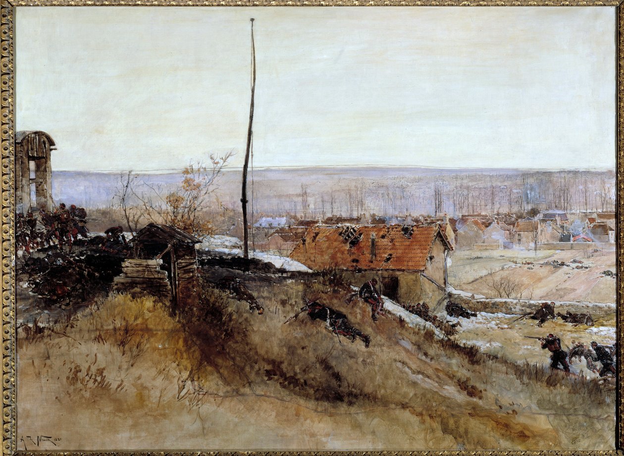 1870-1871 háború: "" A meszes kemence megtámadása a Platriere de Champigny-ben december 2-án alkotó: Alphonse Marie de Neuville