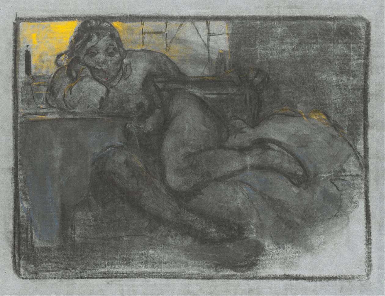 Abszint (tanulmány egy nőről) alkotó: Alphonse Mucha