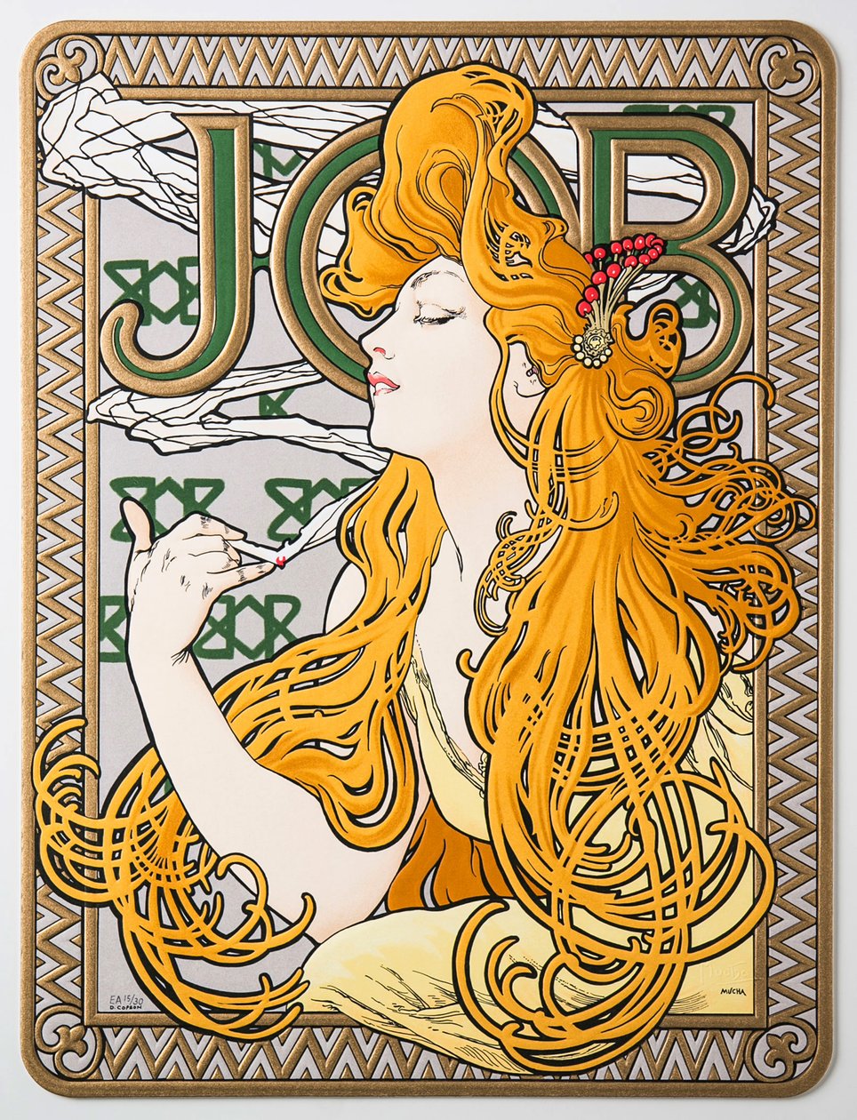 Reklámplakát a selyempapír munkához, 1897. alkotó: Alphonse Mucha