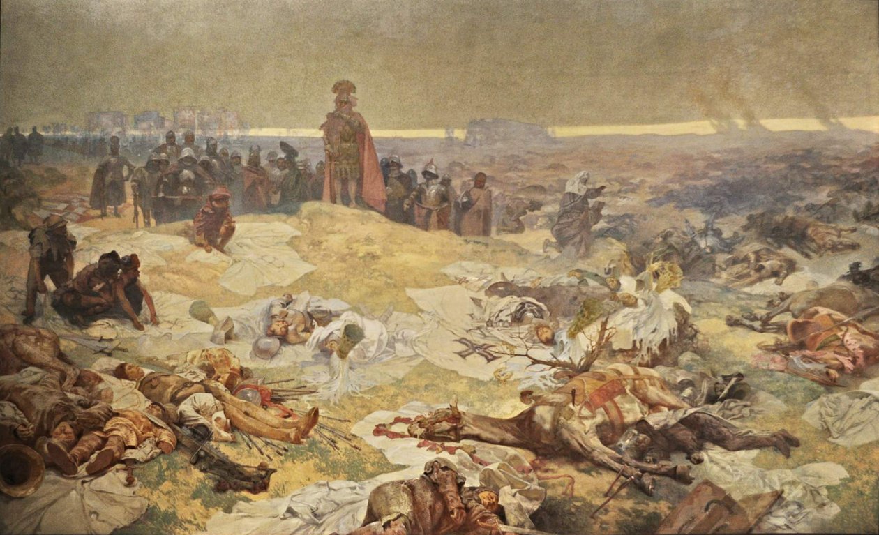 A grunwaldi csata után. Az északi szlávok szolidaritása A szláv eposz ciklus alkotó: Alphonse Mucha