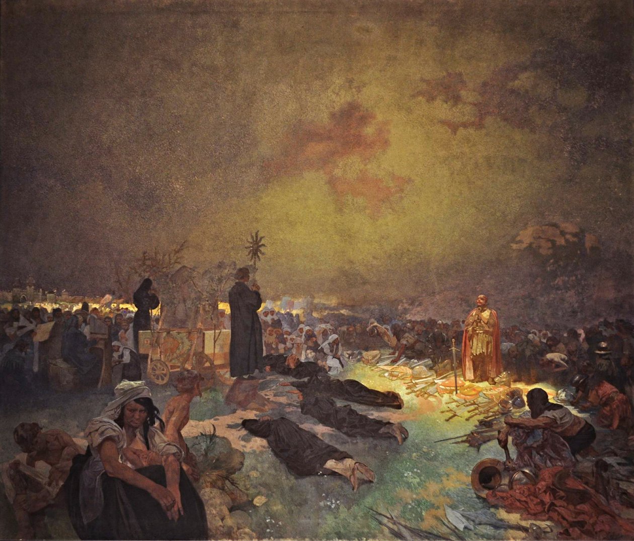 A Vítkov-hegyi csata után A szláv eposz ciklus alkotó: Alphonse Mucha