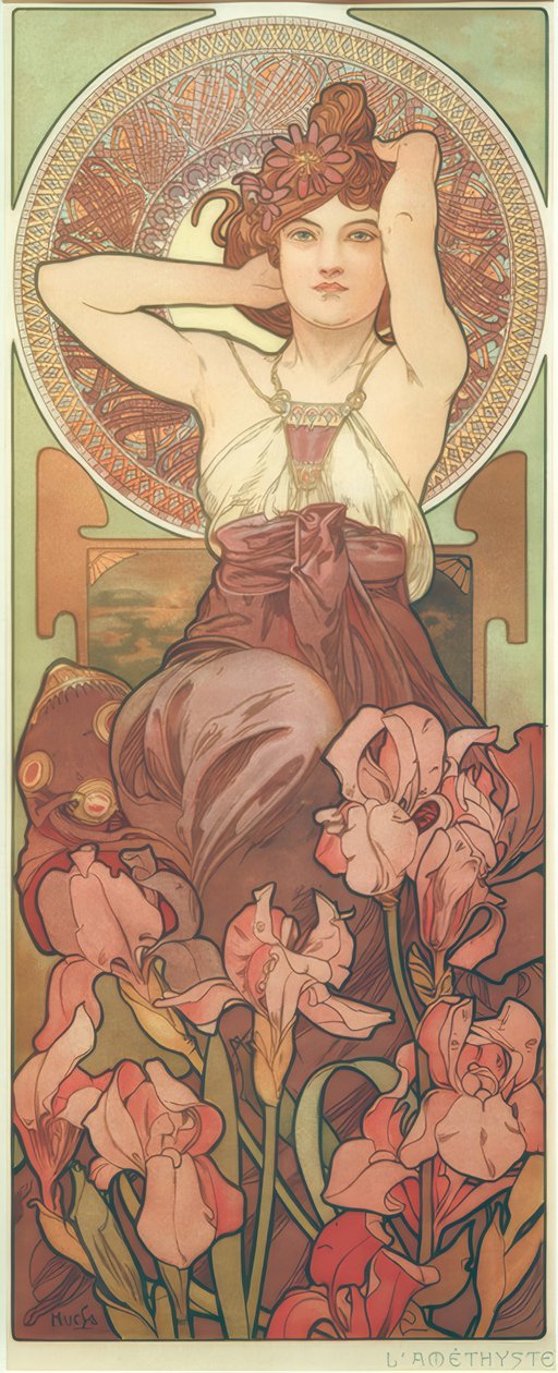 Ametiszt alkotó: Alphonse Mucha
