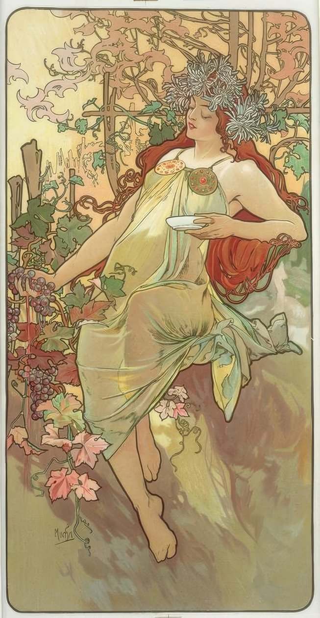 Ősz alkotó: Alphonse Mucha