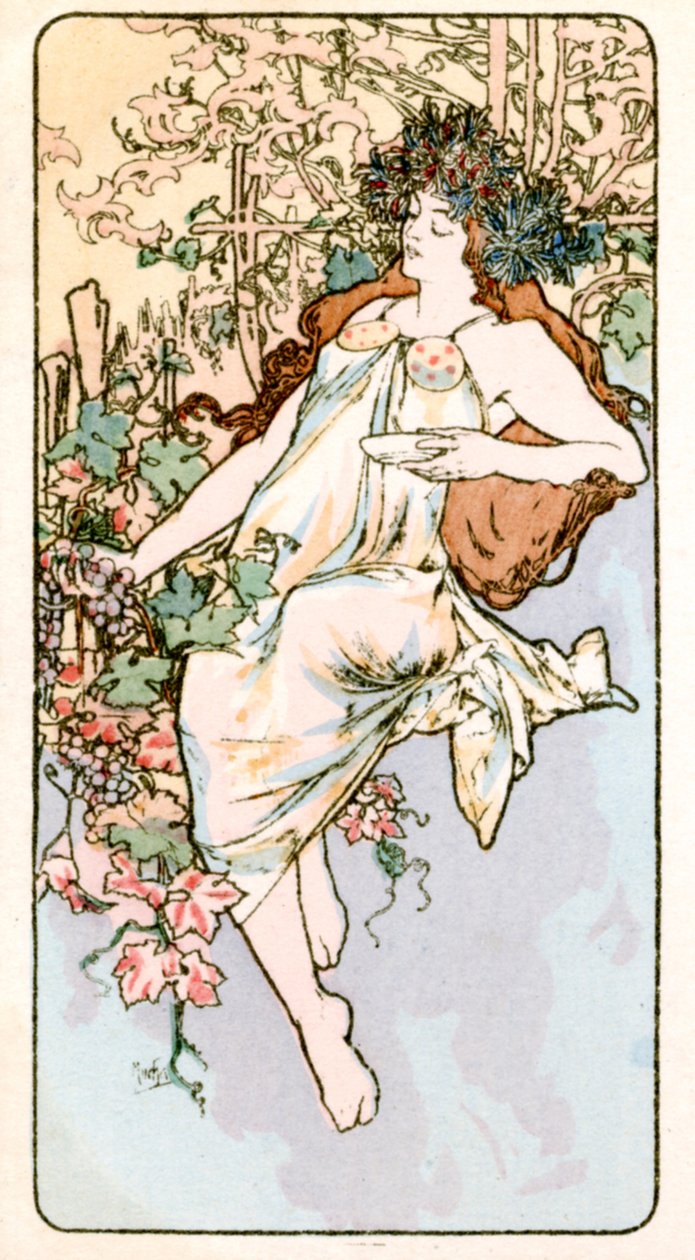 „Ősz”, 1897 alkotó: Alphonse Mucha
