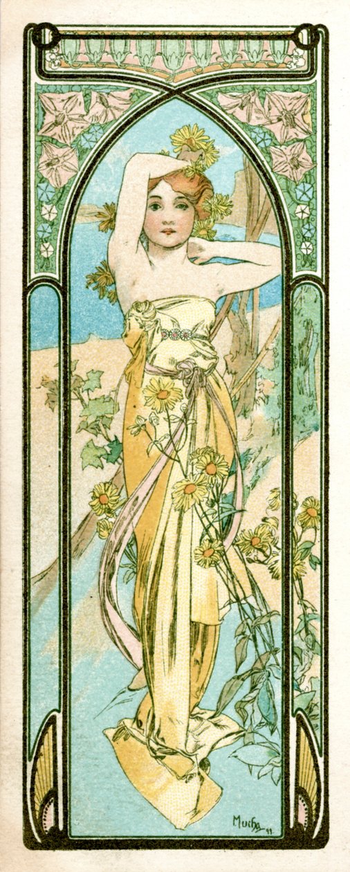„A reggel ébredése”, 1899 alkotó: Alphonse Mucha