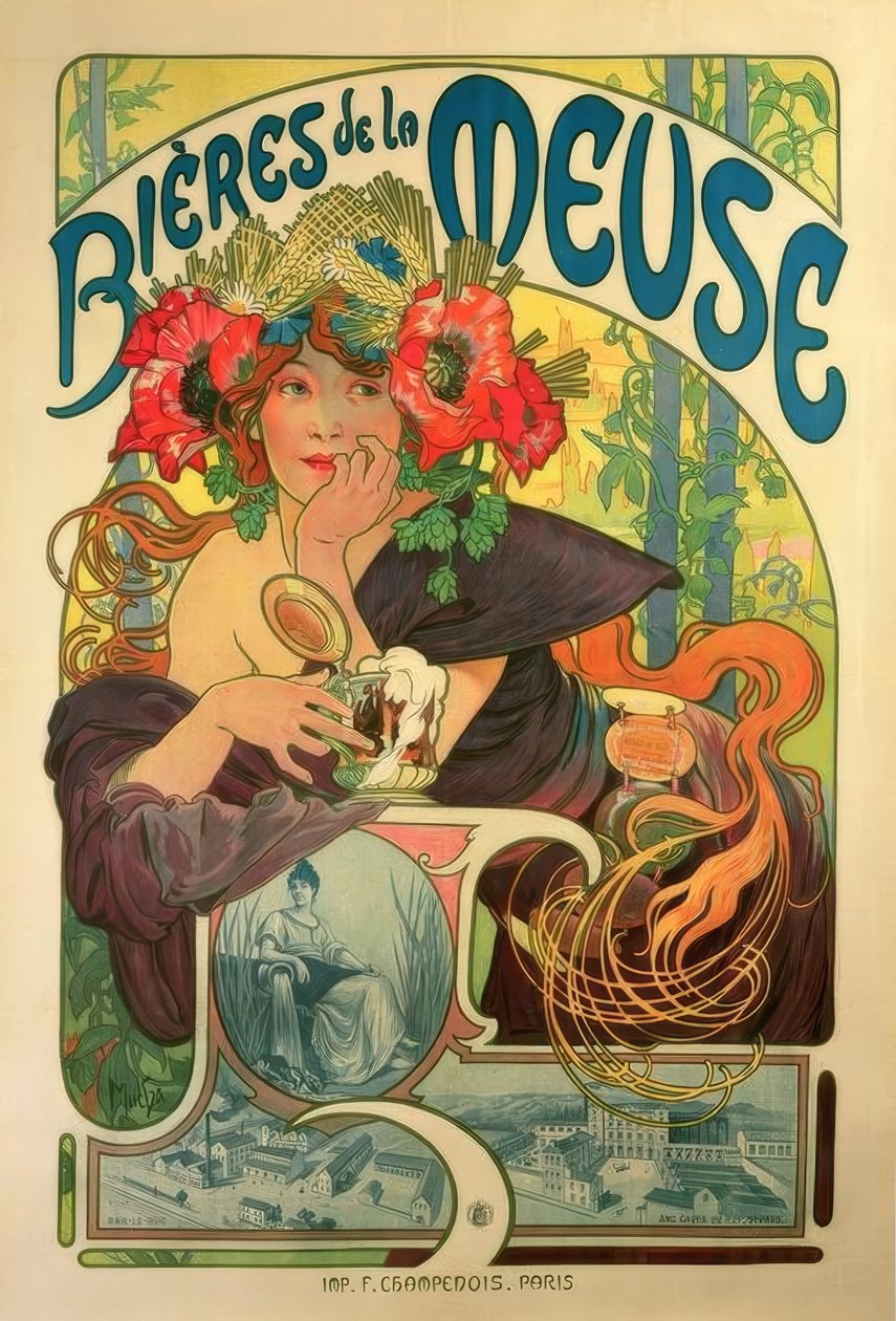 Sörök a Maasból alkotó: Alphonse Mucha